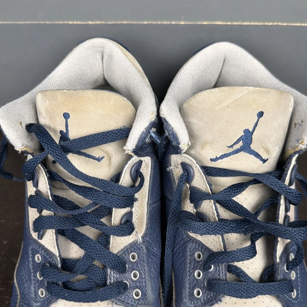 Jordan 3 Retro Mens 10.5 Georgetown Hoyas (2021) CT8532-401 Midnight Navy White
